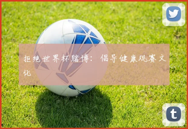 拒绝世界杯赌博：倡导健康观赛文化